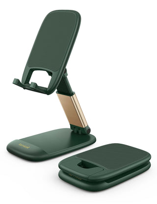 Lamicall Cell Phone Stand for Desk - [Height Adjustable] Foldable Mobile Phone Holder, Portable Stand for iPhone 17 16 15 14 13 12 11 Pro Max Plus Air, Galaxy S25, Office Gift, Telephone Accessories