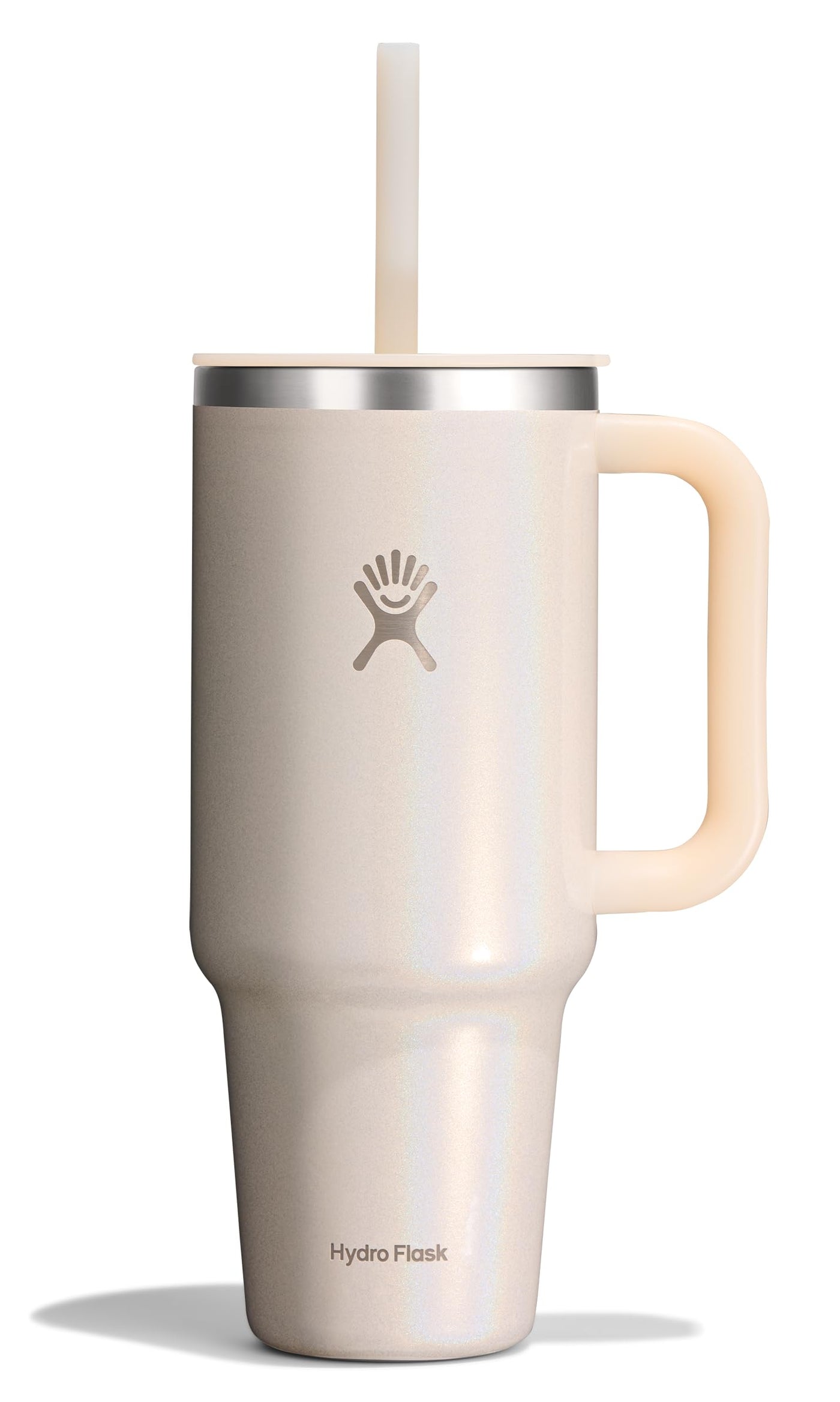 Hydro Flask Travel Tumbler with Handle, Lid and Straw - Insulated Stainless Steel in 32 Oz Trillium