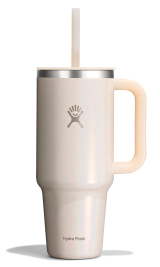 Hydro Flask Travel Tumbler with Handle, Lid and Straw - Insulated Stainless Steel in 32 Oz Trillium