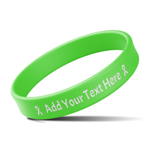 Custom Rubber Bracelets with Text Logo Clipart Customizable Bracelet Personalized 1/2 Inch Silicone Wristbands for Awareness, Events, Support, Promotions