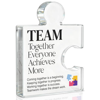 Team Appreciation Gifts Thank You Gift for Coworkers Colleagues Employees, Best Team Ever Gifts You Are an Essential Piece Acrylic Puzzle Piece Plaque Office Decor