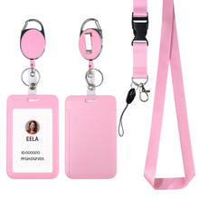 Retractable ID Badge Holder with Breakaway Lanyard,Heavy Duty Badge Reel,Detachable Keychain, Cruise Ship Cards Holder,for Nurse Officer Teacher Security Staff Women Men