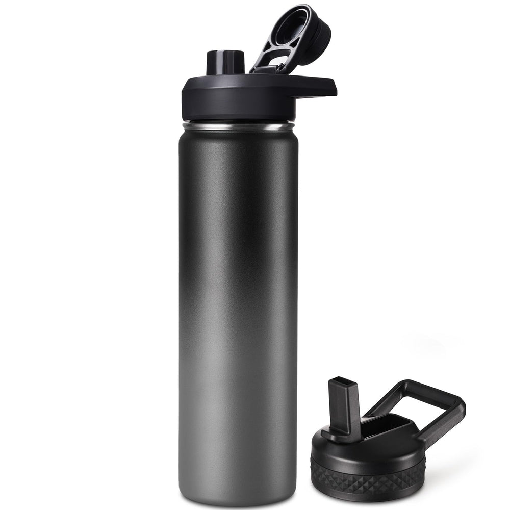 Fijinhom 18 oz Insulated Water Bottle with Handle, 304 Stainless Steel Water Bottles with Wide Mouth, Double Wall Vacuum Sports Water Bottle, BPA Free, Keep Cold and Hot, Pink