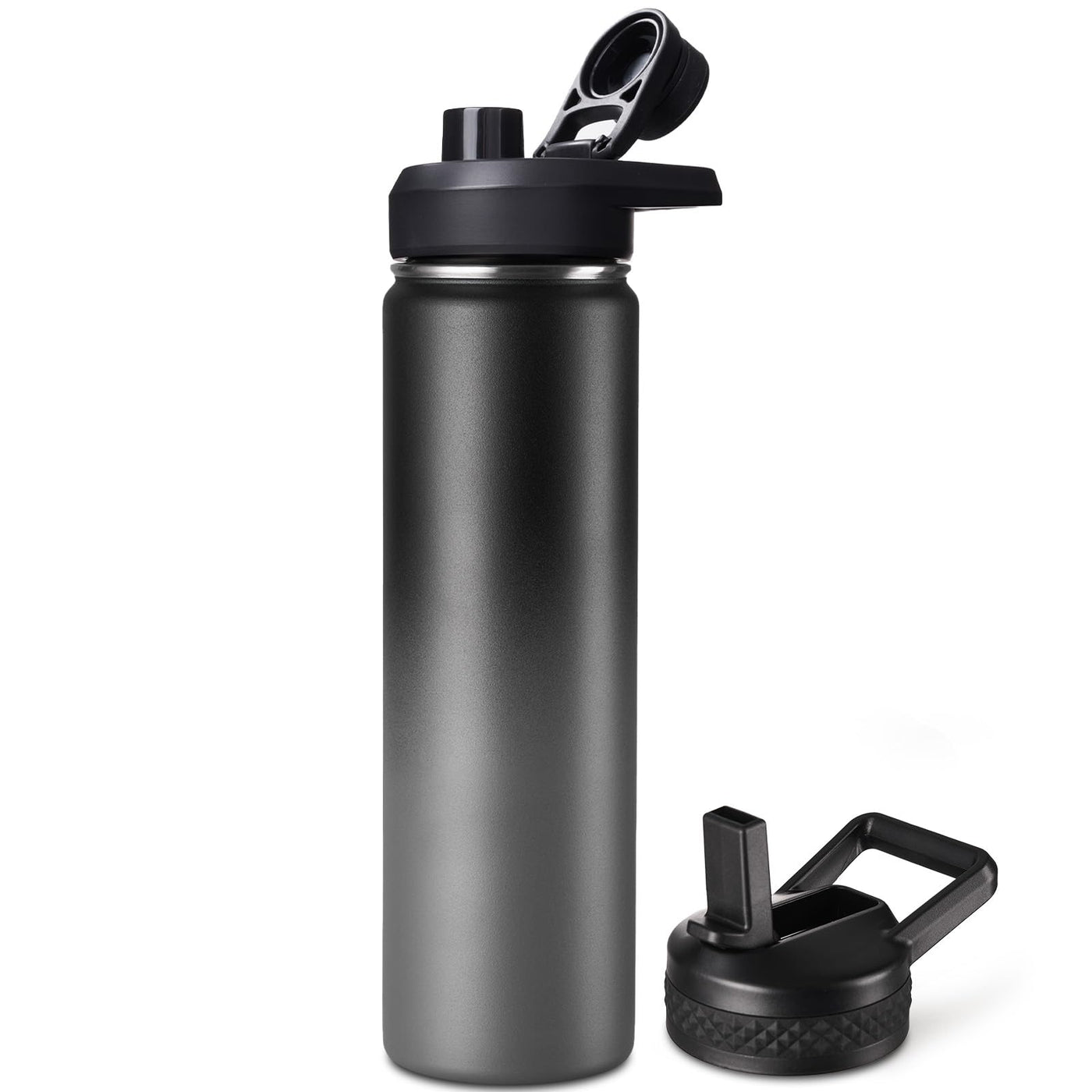 Fijinhom 18 oz Insulated Water Bottle with Handle, 304 Stainless Steel Water Bottles with Wide Mouth, Double Wall Vacuum Sports Water Bottle, BPA Free, Keep Cold and Hot, Pink