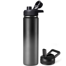 Fijinhom 18 oz Insulated Water Bottle with Handle, 304 Stainless Steel Water Bottles with Wide Mouth, Double Wall Vacuum Sports Water Bottle, BPA Free, Keep Cold and Hot, Pink
