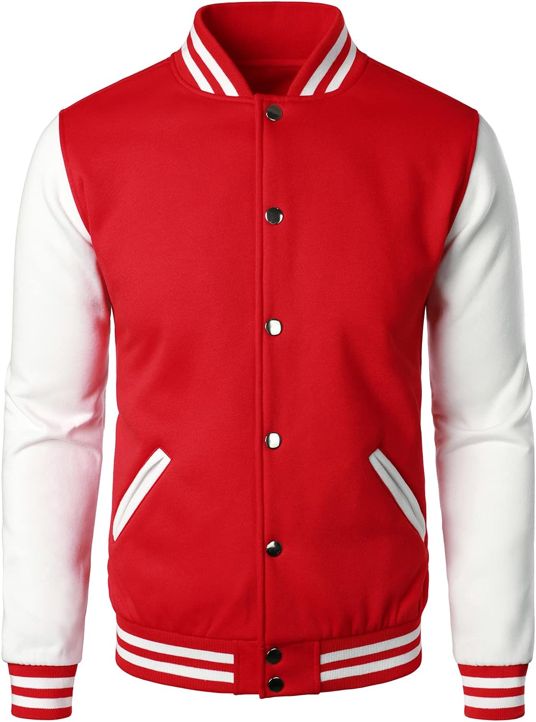 HOOD CREW Man’s Varsity Baseball Jacket Cotton Blend Letterman Jackets