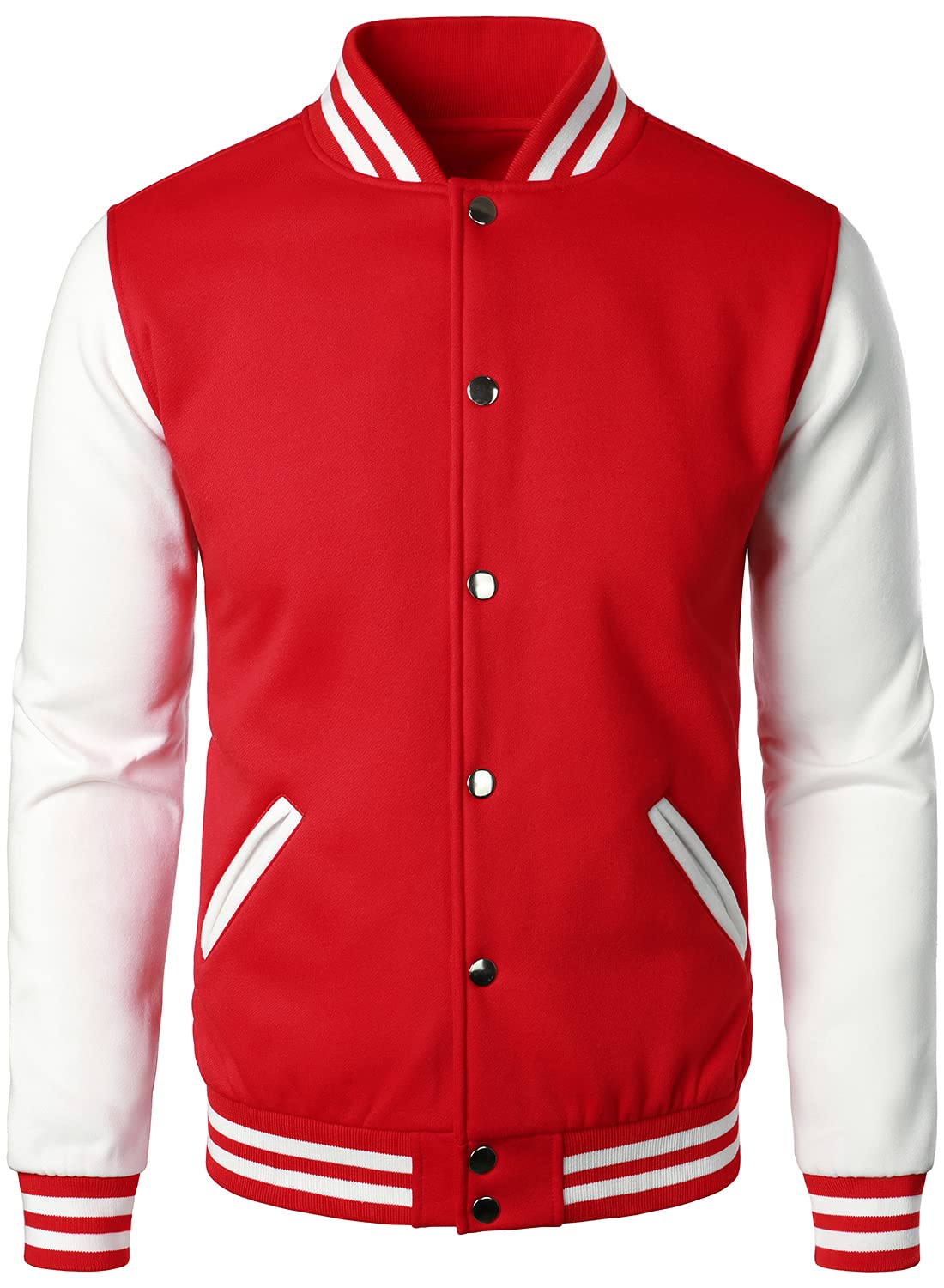 HOOD CREW Man’s Varsity Baseball Jacket Cotton Blend Letterman Jackets