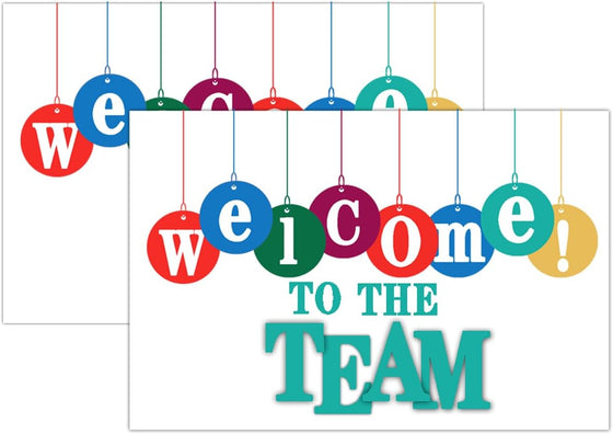 50 Pcs Welcome to the Team Cards 4x6 Inches New Hire Welcome Card for for New Employees Work New Colleague Office Supplies(No envelope)