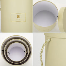 Hollyone Ivory Gift Box with Lids Set of 3 Round Nesting Gift Boxes for Presents 3 Assorted Sizes Flowers Arrangements Box for Gift Giving Christmas Valentine Thanksgiving Mom Gifts Present Wrapping
