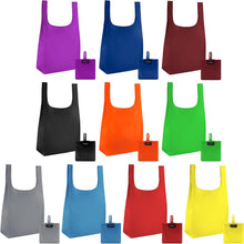 Masirs Reusable Shopping Bags 6 Pack, Foldable Grocery Tote with Pouch Large Packable Ripstop Polyester Sacks, Washable Lightweight Eco Friendly Reusable for Groceries and Shopping, Grey