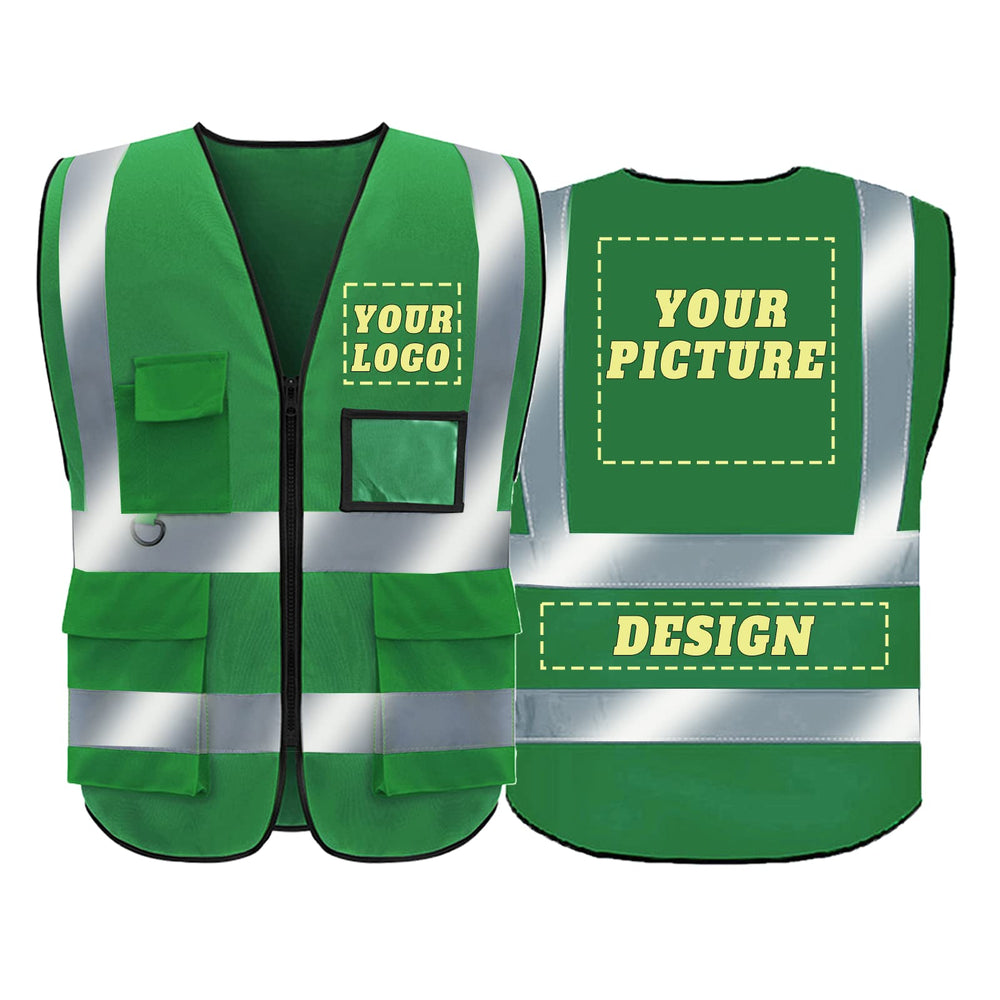 BeautyWill Custom Safety Vest Logo Class 2 High Visibility Reflevtive Vest Outdoor Protective Workwear