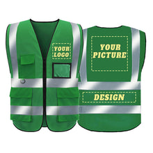 BeautyWill Custom Safety Vest Logo Class 2 High Visibility Reflevtive Vest Outdoor Protective Workwear
