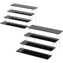 4 Tier Acrylic Display Risers, Clear Perfume Organizer Stand, Large Cupcake Stand Holder, Dessert Display for Party, Display Shelf for Figure and Collection, Riser Stand for Decoration and Organizer