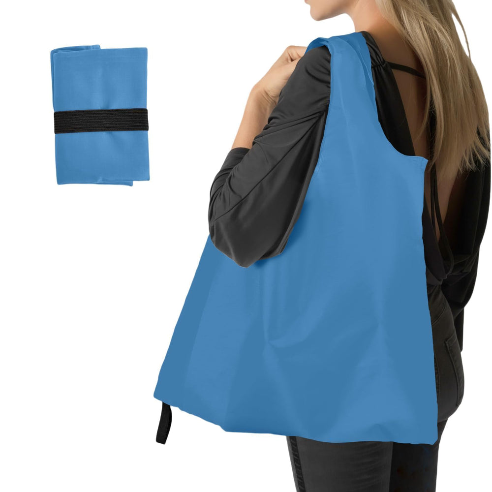 Washable Reusable Grocery Bags, Foldable Reusable Shopping Bags, Polyester Tote, Pocket Size Carrier