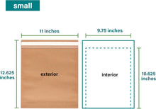 Elementree Small Recyclable Paper Mailers - 11" x 12.5" - 50 Count - Brown Expandable Envelopes & Shipping Bags - Made in the USA - Double-Walled Kraft Paper (00955)