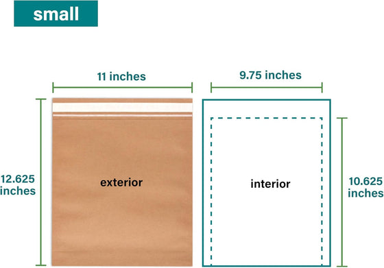 Elementree Small Recyclable Paper Mailers - 11" x 12.5" - 50 Count - Brown Expandable Envelopes & Shipping Bags - Made in the USA - Double-Walled Kraft Paper (00955) - hover image