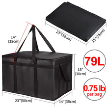 Insulated Food Delivery Bag, XXXL Insulated Reusable Grocery Cooler/Hot Bags, Tote Bag for Shopping/Travel/Doordash, Catering Bag Doordash 22x14x13, Black, 1-Pack