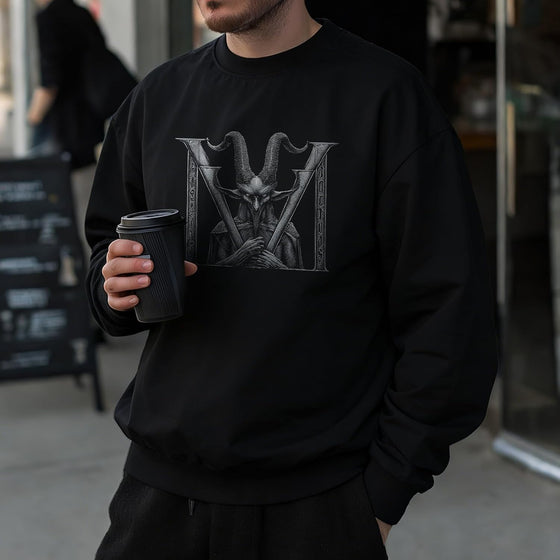 domirica Oversized Solid Cotton Blend Graphic Mens Hoodies Pullover Crewneck Long Sleeve Loose Fit Soft Sweatshirts - hover image