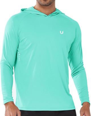 NORTHYARD Men's UPF 50+ Rash Guard Hoodie Long Sleeve Sun Protection Shirt Fishing Swim Beach Hiking Quick Dry Lightweight