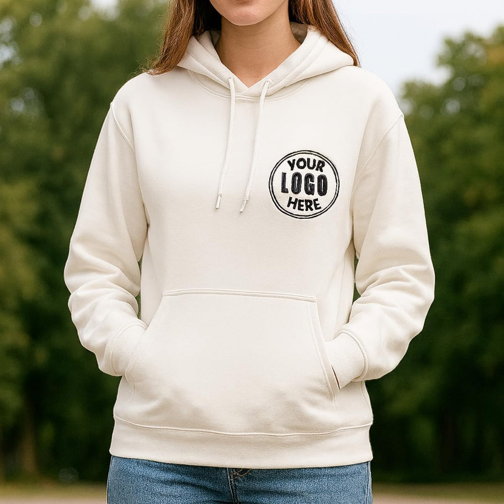COUPLEHOODIES Custom Embroidered Logo Sweatshirt – Personalized Company Name or Branding, Teams, or Staff Uniforms