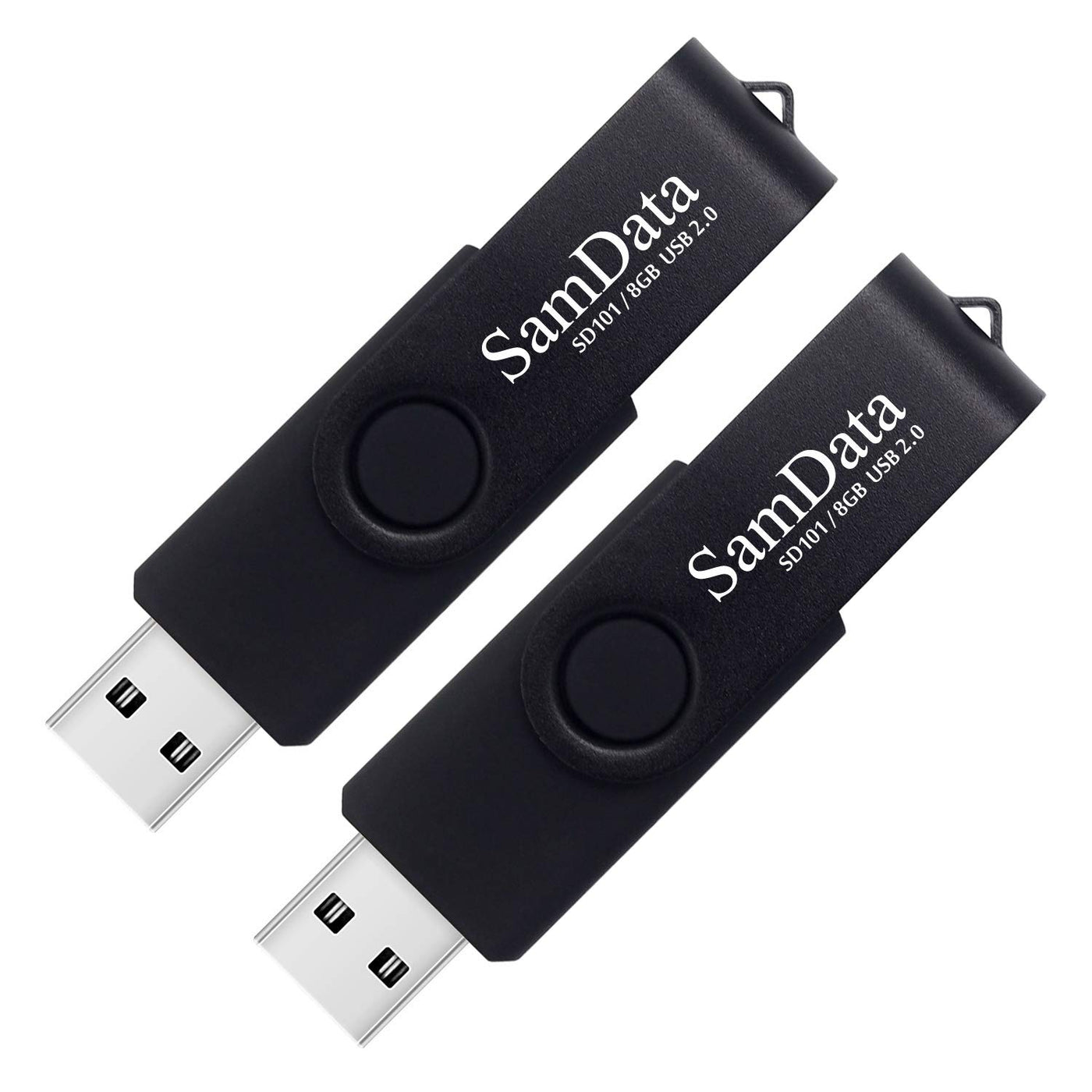 SamData 32GB USB Flash Drives 2 Pack 32GB Thumb Drives Memory Stick Jump Drive with LED Light for Storage and Backup (2 Colors: Black Blue)