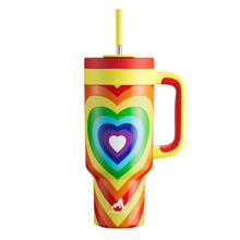 POWCAN 40 oz Tumbler with Handle, 2-in-1 Straw and Sip Lid, Leakproof, Dishwasher Safe, Insulated Stainless Steel Travel Coffee Mug, Keeps Cold for 34 Hours, Fits in Car Cup Holder (Midnight)