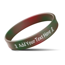 Custom Rubber Bracelets with Text Logo Clipart Customizable Bracelet Personalized 1/2 Inch Silicone Wristbands for Awareness, Events, Support, Promotions