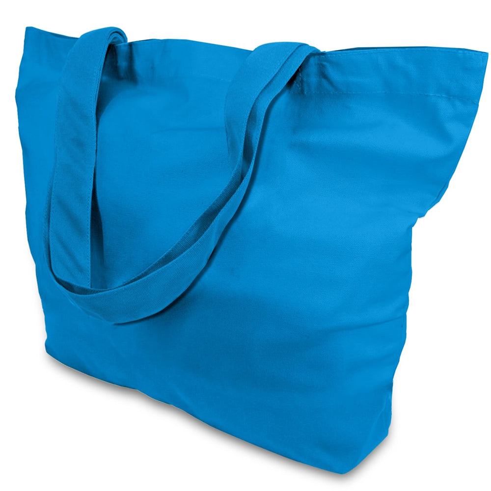 TOPDesign 1 | 3 | 6 | 12 | 24 Pack Super Strong Large 12oz Cotton Canvas Tote Bag, Reusable Grocery Shopping Cloth Bag, Fashionable Two-Tone Tote for Crafts, DIY Your Creative Designs (Pack of 1)
