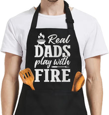 SANDJEST Funny Mens Aprons with Pockets for BBQ Grilling Cooking Grandpa Husband Apron for Birthday Christmas Father's Day
