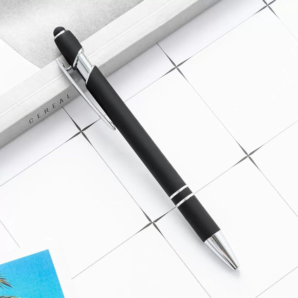 Bulk Custom Pens with Logo Design Your Own Pen Add Photo Text Name for Business Graduation Birthday Gifts Black Ink, 6 PCS Blank Black