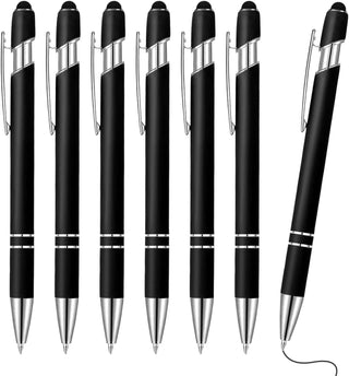 Bulk Custom Pens with Logo Design Your Own Pen Add Photo Text Name for Business Graduation Birthday Gifts Black Ink, 6 PCS Blank Black