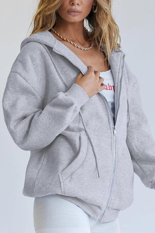 PRETTYGARDEN Women's 2026 Spring Zip Up Y2K Hoodies Casual Long Sleeve Sweatshirts Fall Winter Track Jackets with Pockets