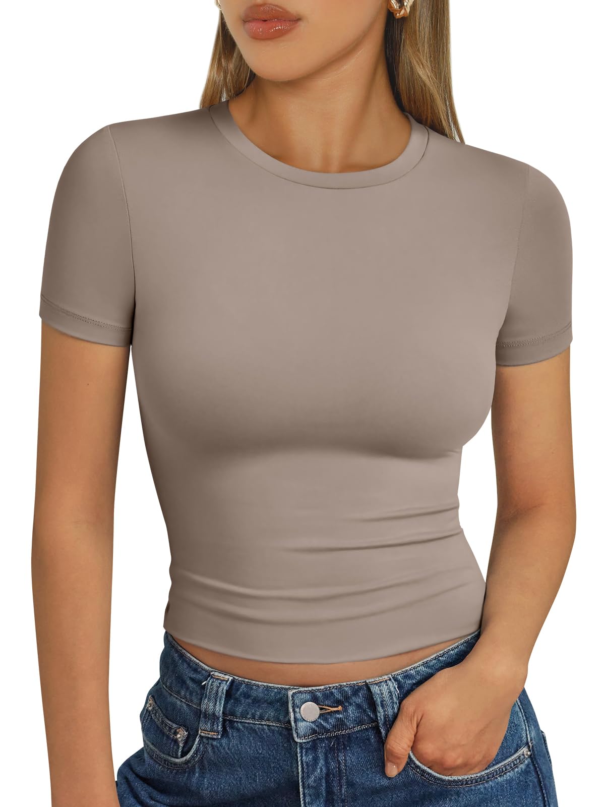 Trendy Queen Womens Short Sleeve T Shirt Buttery Soft Summer Tops Basic Tees