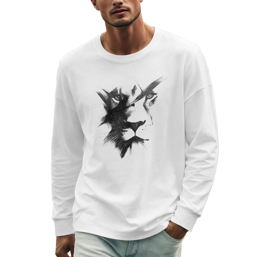 domirica Oversized Solid Cotton Blend Graphic Mens Hoodies Pullover Crewneck Long Sleeve Loose Fit Soft Sweatshirts