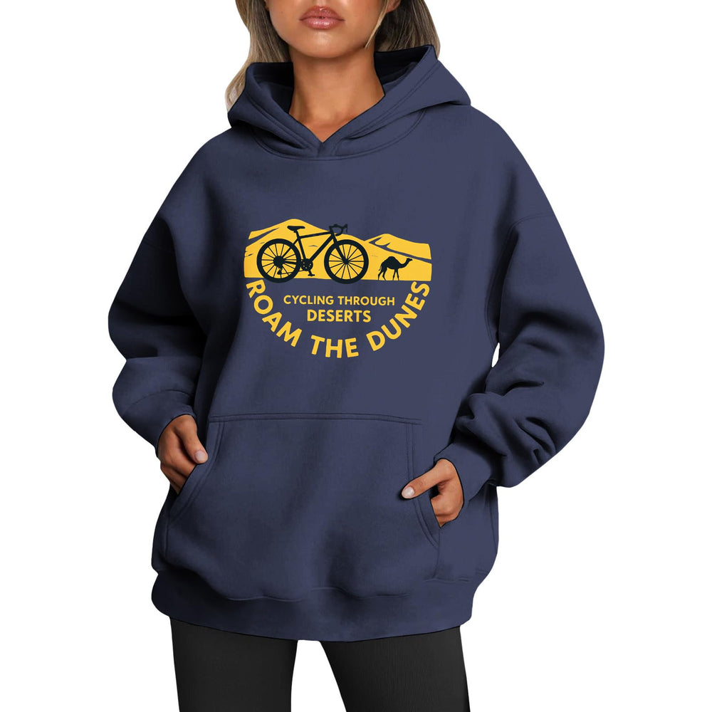 Womens 2025 Oversized Hoodie Graphic Pullover Sweatshirt Fall Winter Long Sleeve Warm Casual Top with Kangaroo Pocket