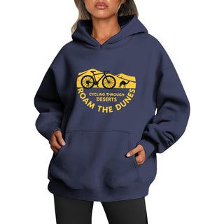 Womens 2025 Oversized Hoodie Graphic Pullover Sweatshirt Fall Winter Long Sleeve Warm Casual Top with Kangaroo Pocket