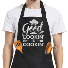 SANDJEST Funny Mens Aprons with Pockets for BBQ Grilling Cooking Grandpa Husband Apron for Birthday Christmas Father's Day