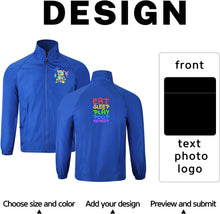 Personalised Windbreaker Custom Waterproof Jacket with Logo Print Breathable Rain Coat for Outdoor Travel & Workwear