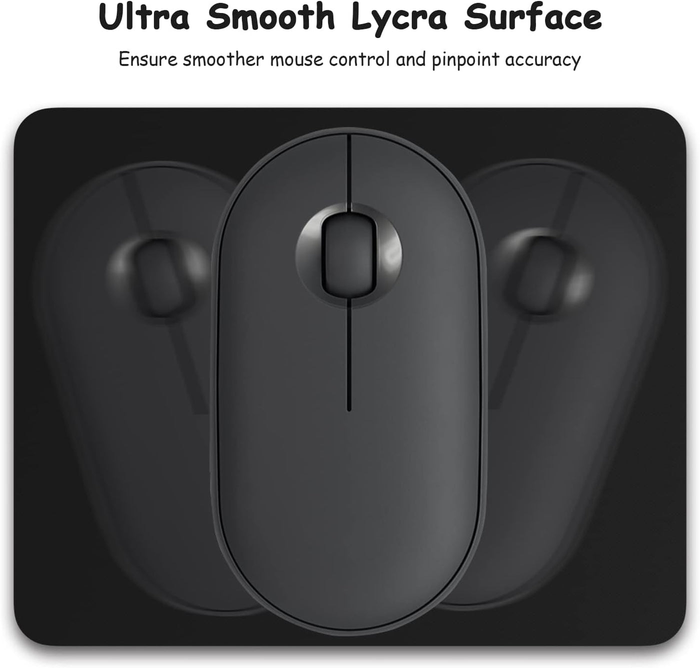 Dapesuom Small Mouse Pad, 5 x 6 Inch Thick Rubber Premium-Textured Non-Slip Portable & Washable Mini Mouse Mat for Women Men Wireless Laptops Keyboard Tray Gaming Work Computer Travel, Jet Black