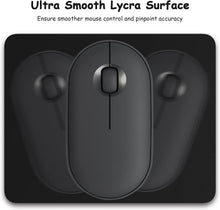 Dapesuom Small Mouse Pad, 5 x 6 Inch Thick Rubber Premium-Textured Non-Slip Portable & Washable Mini Mouse Mat for Women Men Wireless Laptops Keyboard Tray Gaming Work Computer Travel, Jet Black