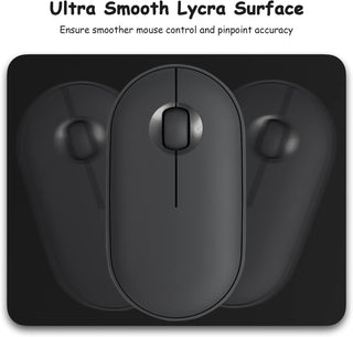 Dapesuom Small Mouse Pad, 5 x 6 Inch Thick Rubber Premium-Textured Non-Slip Portable & Washable Mini Mouse Mat for Women Men Wireless Laptops Keyboard Tray Gaming Work Computer Travel, Jet Black