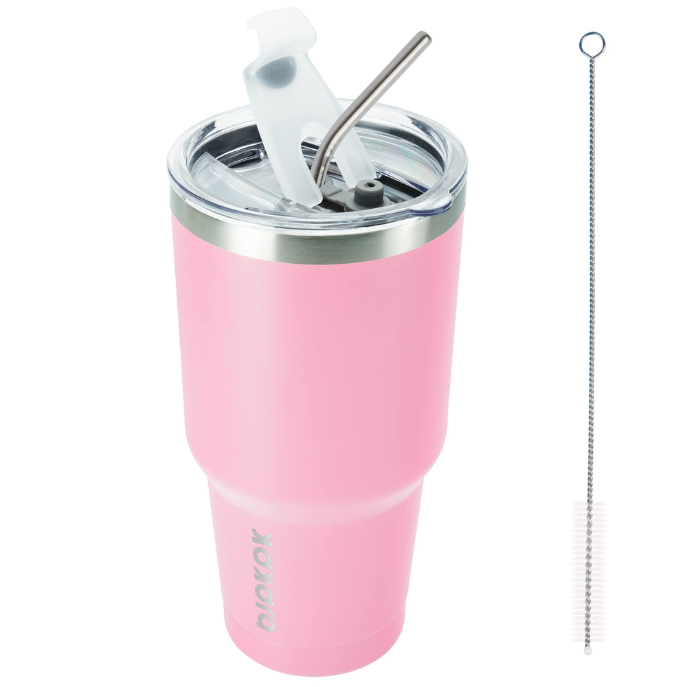 BJPKPK 30oz Stainless Steel Tumbler Color Block Insulated Tumblers Cup with Lid and Straw, Double Walled Travel Coffee Mug,Mint