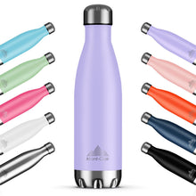 Mont-Clair H2O Stainless Steel Water Bottle, Vacuum insulated - BPA Free, 12h Hot & 24h Cold Drinks, Metal Water Bottle 17oz Leakproof, Ideal for Adult, Kids, Running - Black