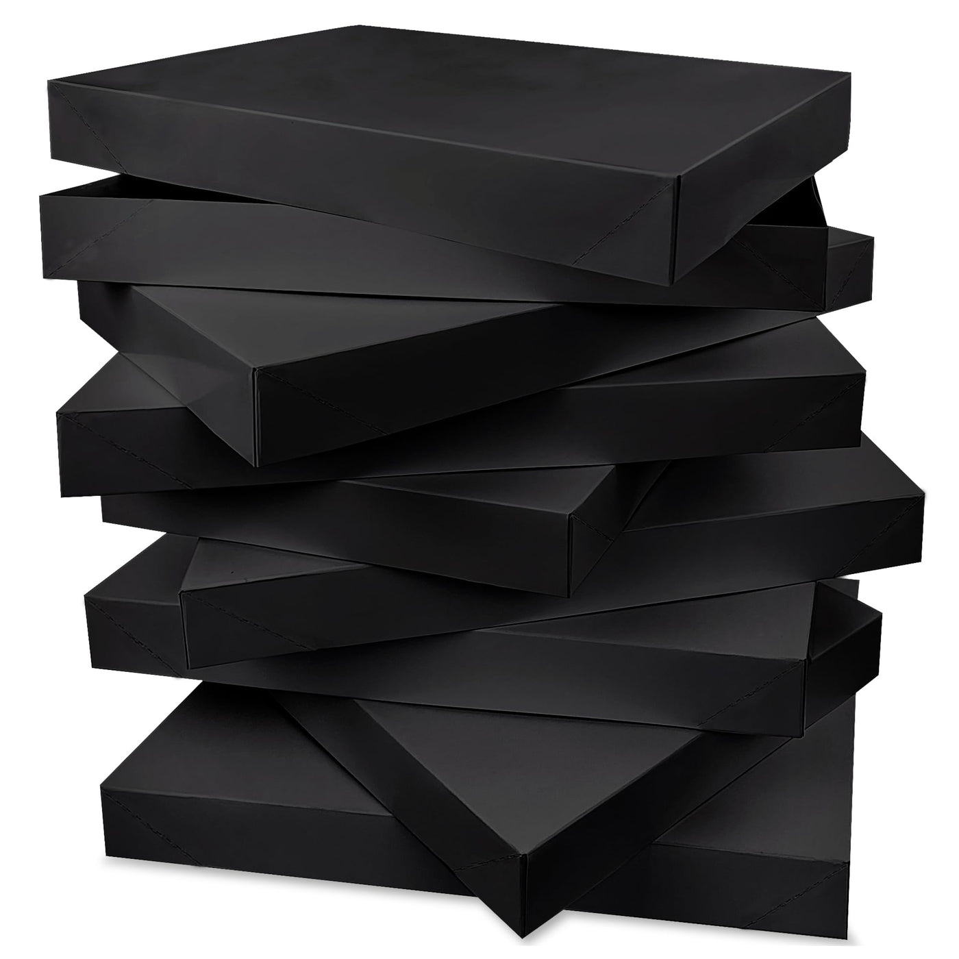 MUMULULU 8 PCS Kraft Paper Gift Boxes with Lids Sizes 11'' x 7.48'' Brown Boxes for Birthdays Graduations Christmas Weddings Baby Showers