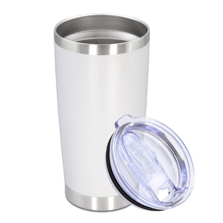 20oz Tumbler Stainless Steel Tumbler Cup with Lid Vacuum Insulated Double Wall Travel Mug, Durable Powder Coated Travel Coffee Tumbler Mug for Hot & Cold Drinks, Purple,1 Pack