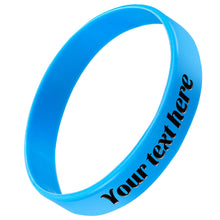 Custom Rubber Bracelet 1/10/30/50/100 ct Personalized Silicone Wristbands Customizable Debossed for Motivation, Events, Gifts, Promotions, Party, Awareness