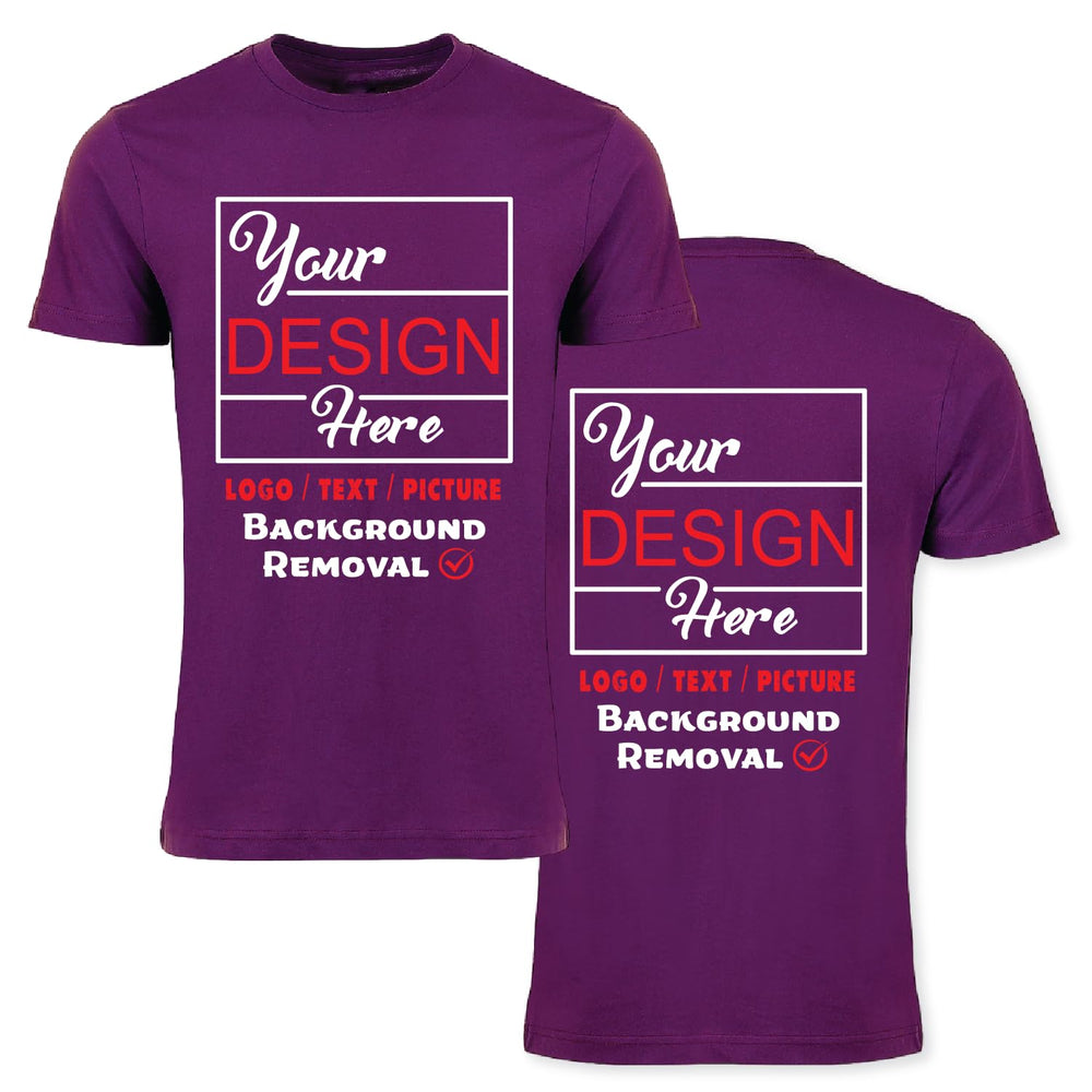 Personalized Image/Text for Your Company/Wedding/Greetings with Digital Printing | Unisex Adult | Custom T-Shirt