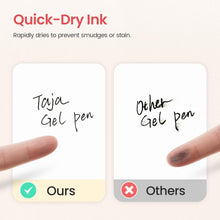 Taja Gel Pens, 6 Pcs Quick Dry Black Gel Ink Pens, 0.5mm Fine Point Smooth Writing Pens for Journaling and Note Taking, Cute Aesthetic Pens for Women & Men-Pastel