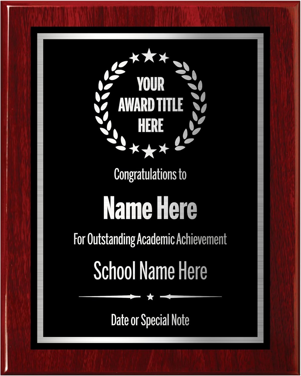 Award Plaques Personalized with Your Text and Title - Engraved Plaque Customized for Employee Appreciation, Recognition, Retirement, Service, Thank You, and more - Custom Awards for Employees, Co-Worker, Friends - Choose Your Size: (6x8 Gold/Black)