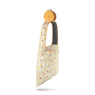 TeeTurtle - Plushie Tote Bag - Blue + Rainbow Axolotl - From the creators of the Original Reversible Octopus Plushie - Take Your Plush Pal Wherever You Go!